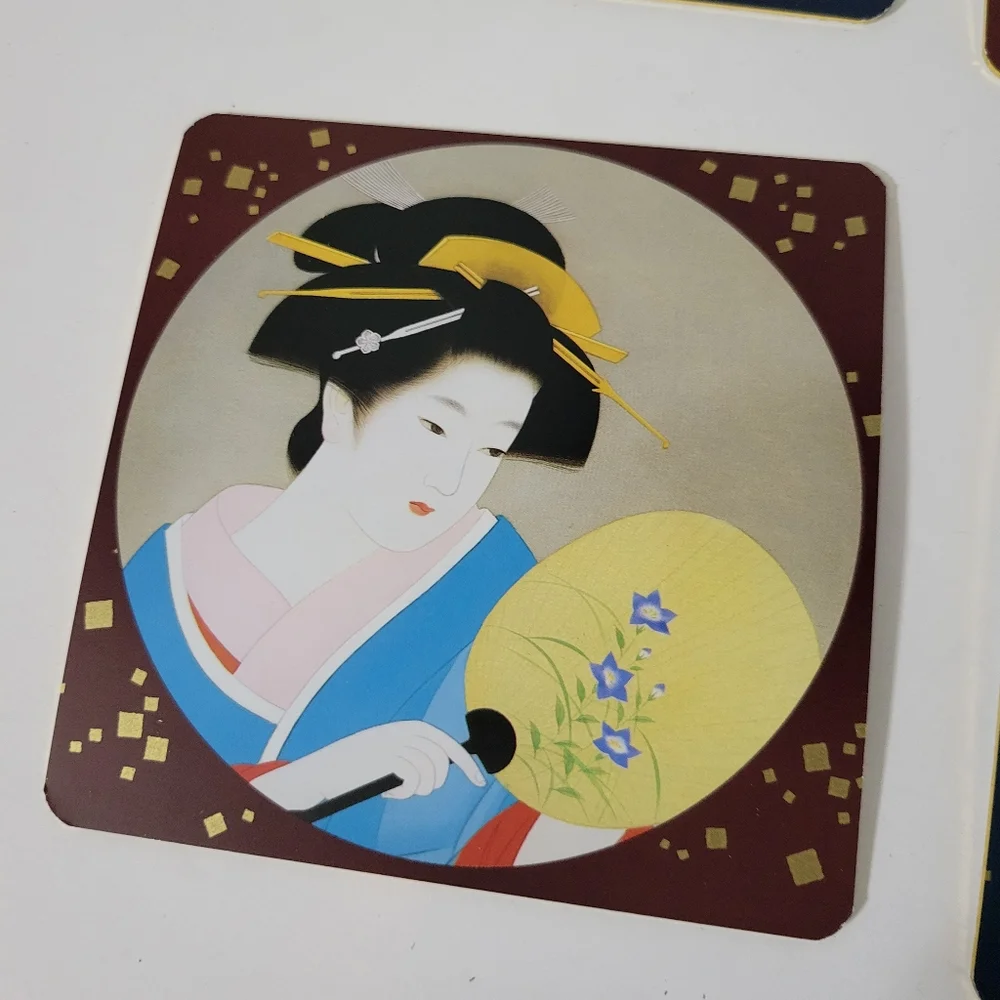 Japanese Bijinga Coaster Set of 6